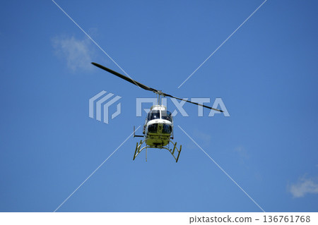 Aerial view Iguazu falls waterfalls Scenic destination panorama from helicopter tour Aerial view Iguazu falls waterfalls Scenic destination panorama from helicopter tour 136761768