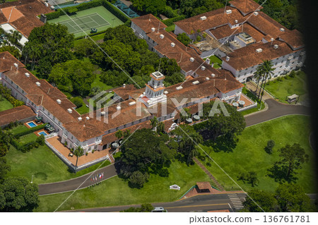 Belmond Hotel das Cataratas Aerial view Iguazu falls waterfalls Scenic destination panorama from helicopter tour 136761781