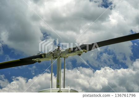 helicopter propeller turbine detail close up 136761796