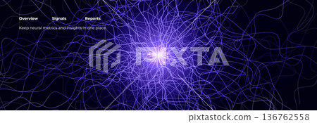 Brain Neural Network Flash Data Flow Technology Background AI Digital Net, Scientific Research. Science Medical Health Tech Banner. Nervous System Structure, Glowing Fractal. Vector Illustration Brain Neural Network Flash Data Flow Technology Background AI Digital Net, Scientific Research. Science Medical Health Tech Banner. Nervous System Structure, Glowing Fractal. Vector Illustration 136762558