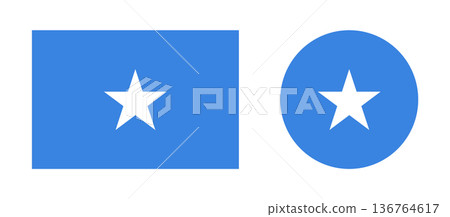 Somalia round, rectangular flag icons. Set of National Somalia flag circle, rectangle stickers, badges. Somalia round, rectangular flag icons. Set of National Somalia flag circle, rectangle stickers, badges. 136764617