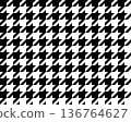 Seamless monochrome geometric pattern, decorative design 136764627