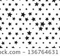 Black stars, random sizes, seamless pattern digital clipart 136764631