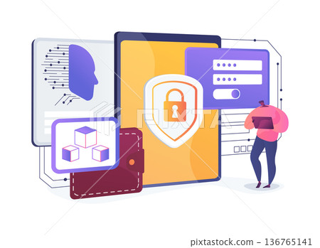 Decentralized Identity Management abstract concept vector illustration. 136765141
