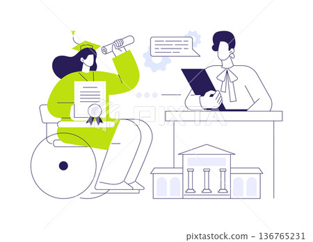 Diploma ceremony isolated cartoon vector illustrations. Diploma ceremony isolated cartoon vector illustrations. 136765231