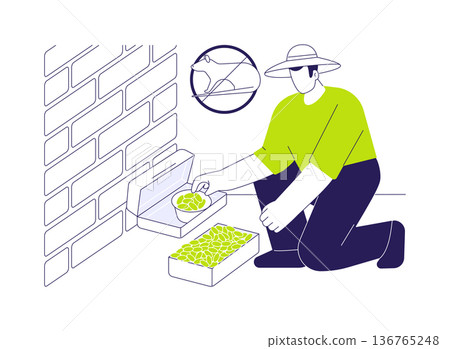 Rodenticides abstract concept vector illustration. Rodenticides abstract concept vector illustration. 136765248