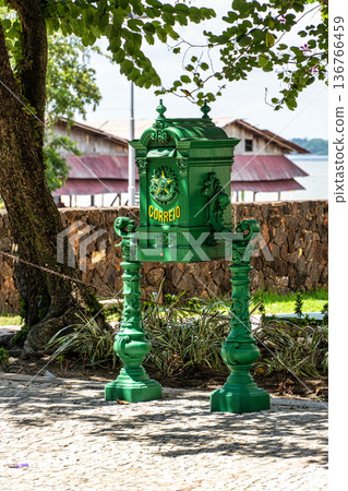 Mailbox at Dom Frei Caetano Brandao Square at Belem Para Brazil. Mailbox at Dom Frei Caetano Brandao Square at Belem Para Brazil. 136766459