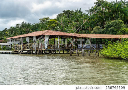 River boat tour on the Guama River at Belem do Para, a city on the north area of Brazil. River boat tour on the Guama River at Belem do Para, a city on the north area of Brazil. 136766509
