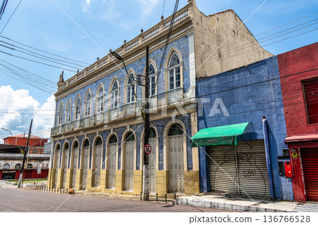 Rua da Instalacao street in the historic center of Manaus, Amazonas, Brazil Rua da Instalacao street in the historic center of Manaus, Amazonas, Brazil 136766528
