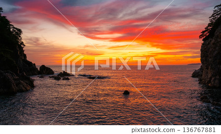 Sasagawa flow/evening view 136767881