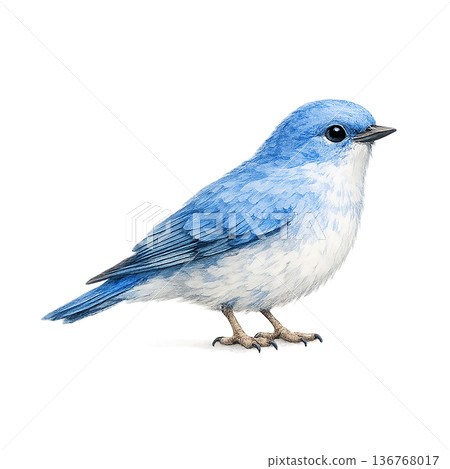 Blue bird, wild bird, watercolor, natural, cute, illustration, cutout Blue bird, wild bird, watercolor, natural, cute, illustration, cutout 136768017