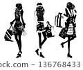 Shopping, woman, silhouette 136768433