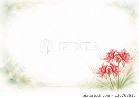 Frame material Flowers Red spider lily Frame material Flowers Red spider lily 136768615