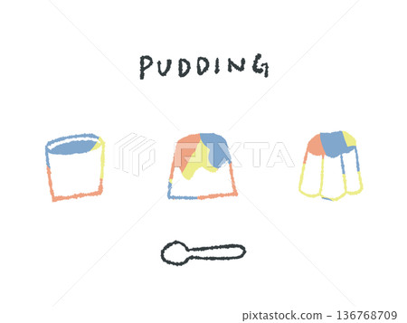 Colorful hand-drawn illustrations and prints that can be used as icons and symbol marks in design. 136768709