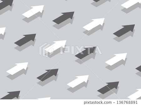 A design with regularly-spaced white and gray arrows A design with regularly-spaced white and gray arrows 136768891
