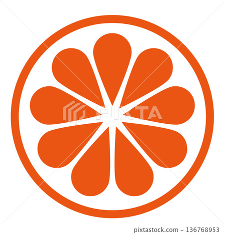 Fresh citrus sliced orange illustration Fresh citrus sliced orange illustration 136768953