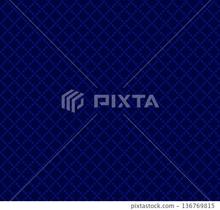 Circle-connected diamond pattern background material (navy blue) 136769815