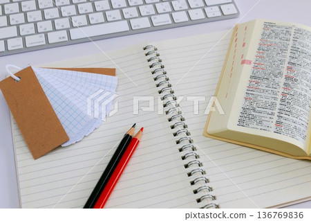 Education image, exam takers, exam study 136769836