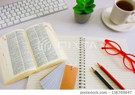 Education image, exam takers, exam study 136769847