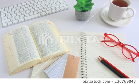 Education image, exam takers, exam study 136769848