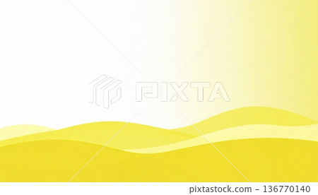 《AI圖像》黃色波浪圖像背景素材 136770140