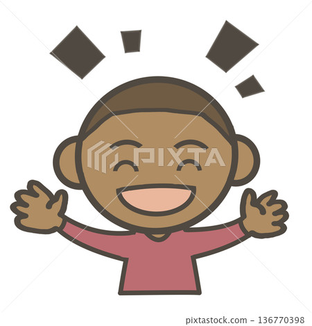 快樂的黑人男孩 136770398