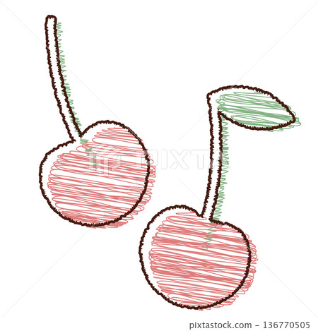 Cherry illustration material Cherry illustration material 136770505