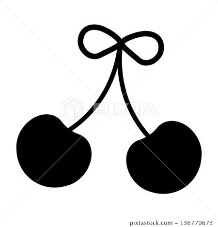 Cherry silhouette material 136770673