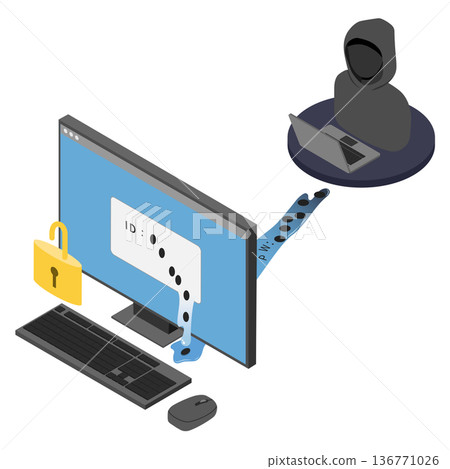 Personal Information Leakage - Isometric Personal Information Leakage - Isometric 136771026
