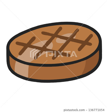 Grilled steak meat protein brown cartoon icon food delicious juicy simple illustration Grilled steak meat protein brown cartoon icon food delicious juicy simple illustration 136771054
