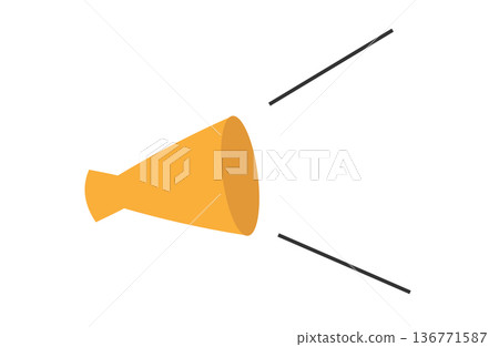 黃色擴音器圖標 136771587