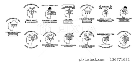 The image is a collection of headshots with various expressions and poses The image is a collection of headshots with various expressions and poses 136771621