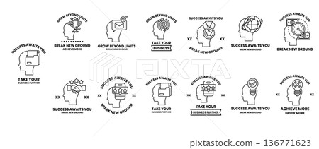 The image is a series of head icons with the words "Take your destiny into your 136771623