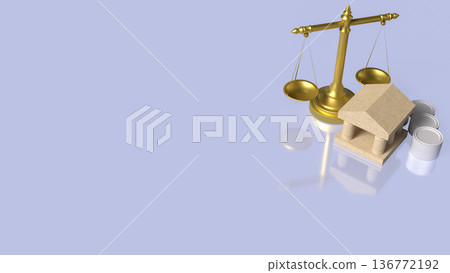 Banking Law and Financial Justice Concept 3d render. 136772192