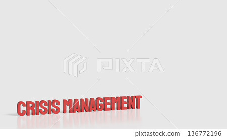 Crisis Management Strategy and Business Risk Response Concept 3d Render. 136772196