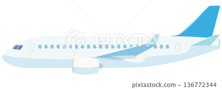 Sideways airplane illustration Sideways airplane illustration 136772344