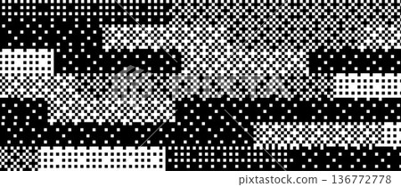 Pixel bitmap pattern texture. Black rectangle dither wallpaper. Abstract 8 bit glitched screen concept. Arcade video game background. Retro pixel art backdrop. Vector distorted raster effect overlay Pixel bitmap pattern texture. Black rectangle dither wallpaper. Abstract 8 bit glitched screen concept. Arcade video game background. Retro pixel art backdrop. Vector distorted raster effect overlay 136772778
