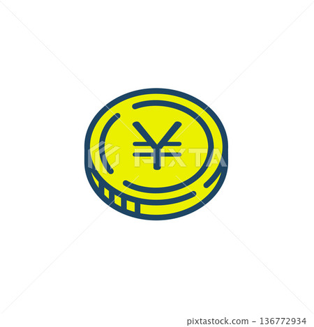 簡單可愛的投資理財顏色材料 136772934