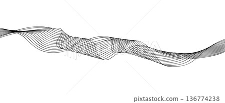Monochrome wave lines inspired by modern technology 1 Monochrome wave lines inspired by modern technology 1 136774238