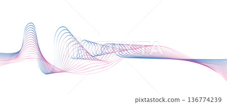 Wave lines inspired by modern technology Wave lines inspired by modern technology 136774239