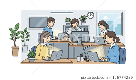 年輕的創作者們用閃亮的螢幕創造未來 136774289