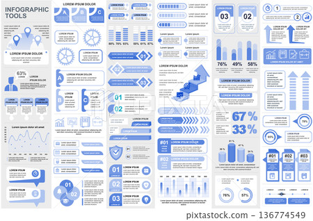 Bundle infographic elements data visualization vector design template. Can be used for steps, business processes, workflow, diagram, flowchart concept, timeline, marketing icons, info graphics. Bundle infographic elements data visualization vector design template. Can be used for steps, business processes, workflow, diagram, flowchart concept, timeline, marketing icons, info graphics. 136774549