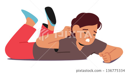 Little Girl Displaying Hysterics May Exhibit Behavioral Symptoms Of Autism, Such As Meltdowns Or Sensory Overload Little Girl Displaying Hysterics May Exhibit Behavioral Symptoms Of Autism, Such As Meltdowns Or Sensory Overload 136775334