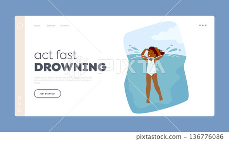 Little Girl Drowning Page Template. Struggling Child Submerged In Water Thrashing Arms And Legs In Distress Little Girl Drowning Page Template. Struggling Child Submerged In Water Thrashing Arms And Legs In Distress 136776086