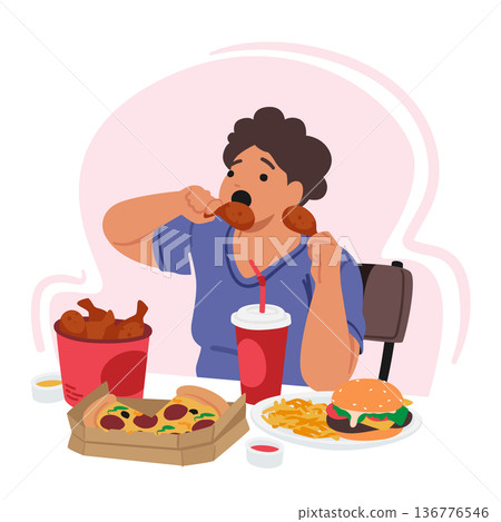 Obsessive Eating Disorder Struggles With Her Addiction, Using Food As A Coping Mechanism For Her Emotional Pain Obsessive Eating Disorder Struggles With Her Addiction, Using Food As A Coping Mechanism For Her Emotional Pain 136776546