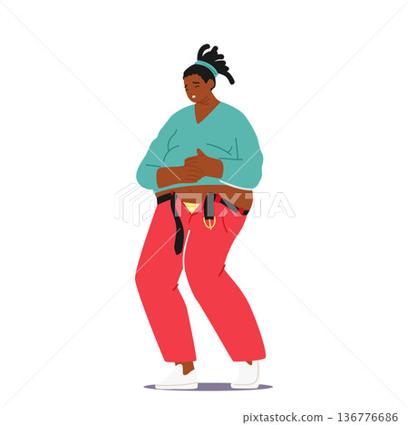 Obese Woman Struggles To Zip Up Undersized Pants Due To Her Excess Weight, Highlighting The Issues Obese Woman Struggles To Zip Up Undersized Pants Due To Her Excess Weight, Highlighting The Issues 136776686