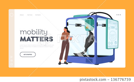 Prosthetic Innovation Landing Page Template. Expert Character Control Prosthesis Subjected To High-temperature Test 136776739