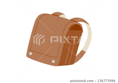 手繪棕色書包向量圖 手繪棕色書包向量圖 136777099