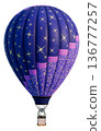 熱氣球-夜空 136777257