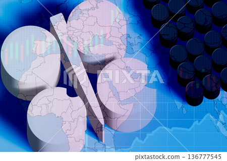 OPEC, Concept 3D opec logo impoverishment of oil-producing countries 136777545